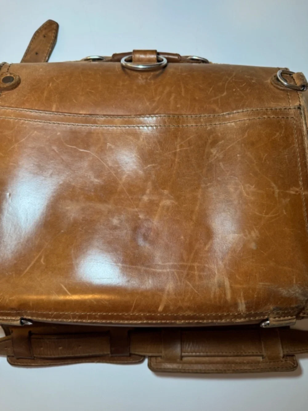 Saddleback Leather Co Briefcase Messenger Bag Brown Full Grain 14